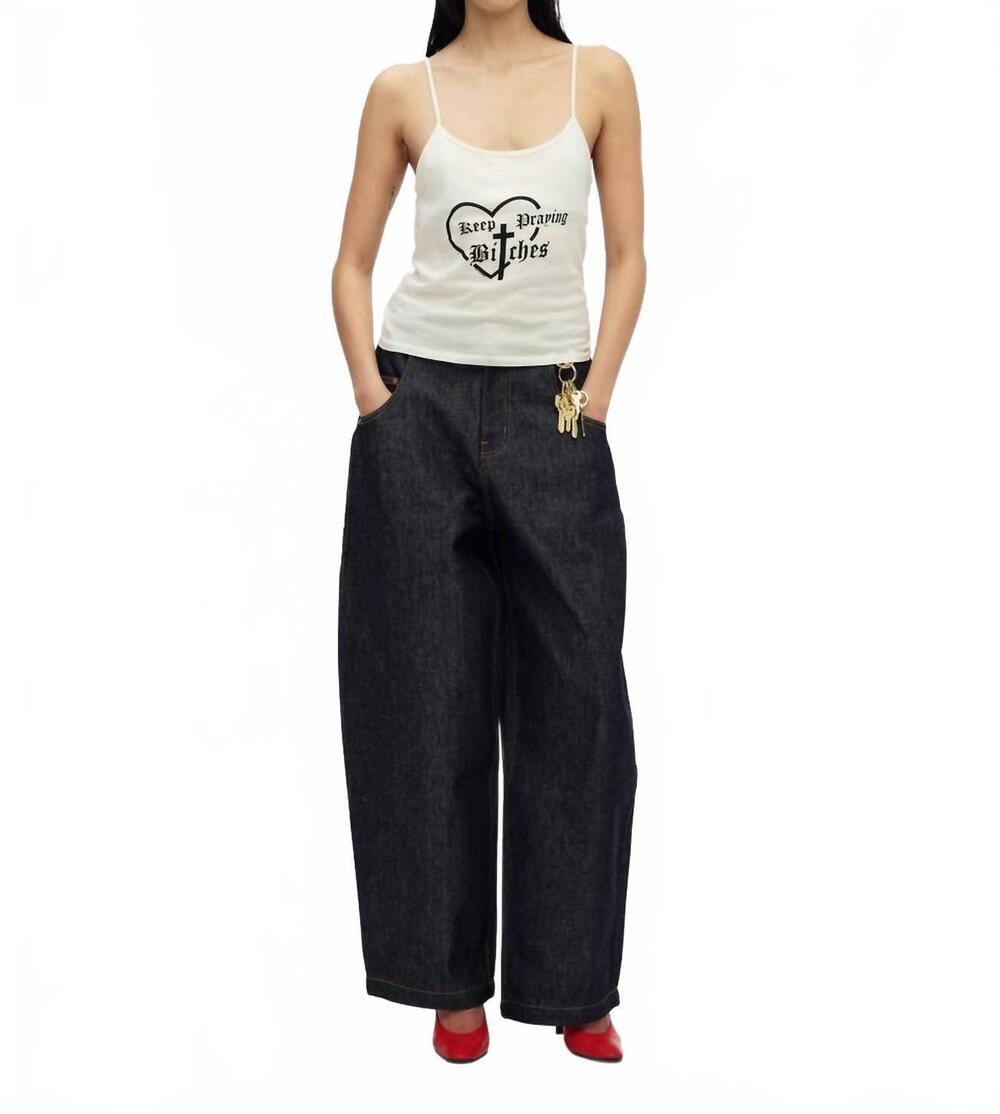 NEW WILLY CHAVARRIA women's keep praying bitches cholita tank in masa